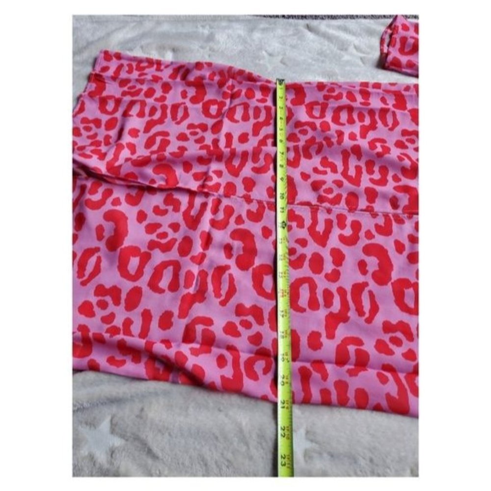 New W/Tags One Size Jess Lea feeling sassy leopard kimono Pink and Red Sheer - Picture 9 of 12
